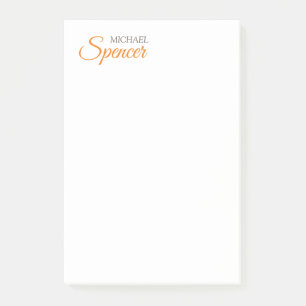 Classical Plain Simple Clean Professional Name Post-it Notes