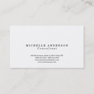 Classical Plain Simple Professional Minimalist Business Card