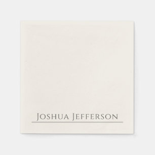 Classical Professional Creative Plain Black White Napkin