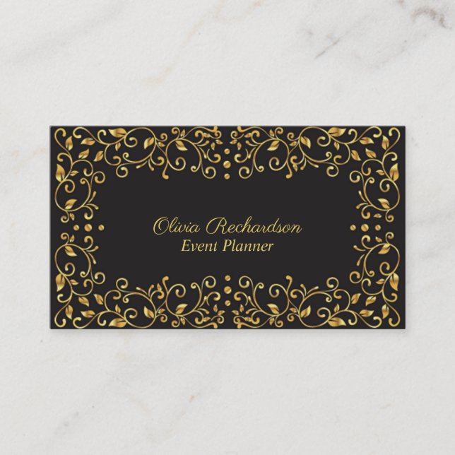 Classical Professional Event Planner Business Card (Front)