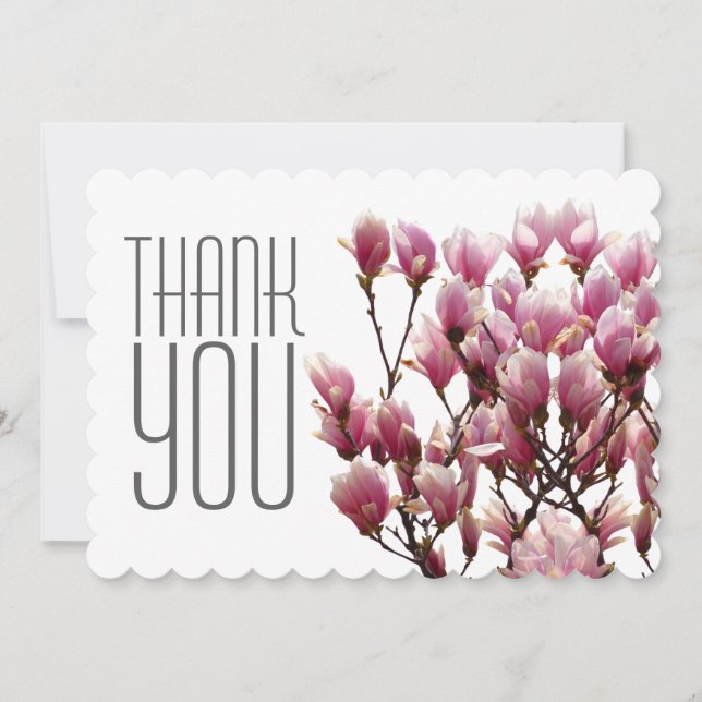 Classical Professional Floral Thank You Card (Front)