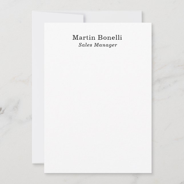 Classical Professional Own Name Information Simple (Front)