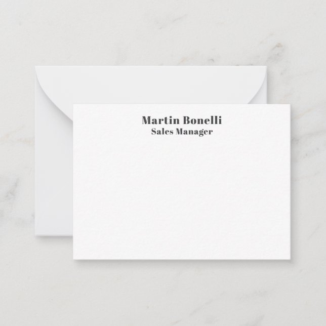 Classical Professional Own Name Information Simple Card (Front)