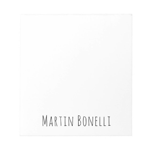 Classical Professional Own Name Information Simple Notepad (Front)