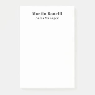 Classical Professional Own Name Information Simple Post-it Notes