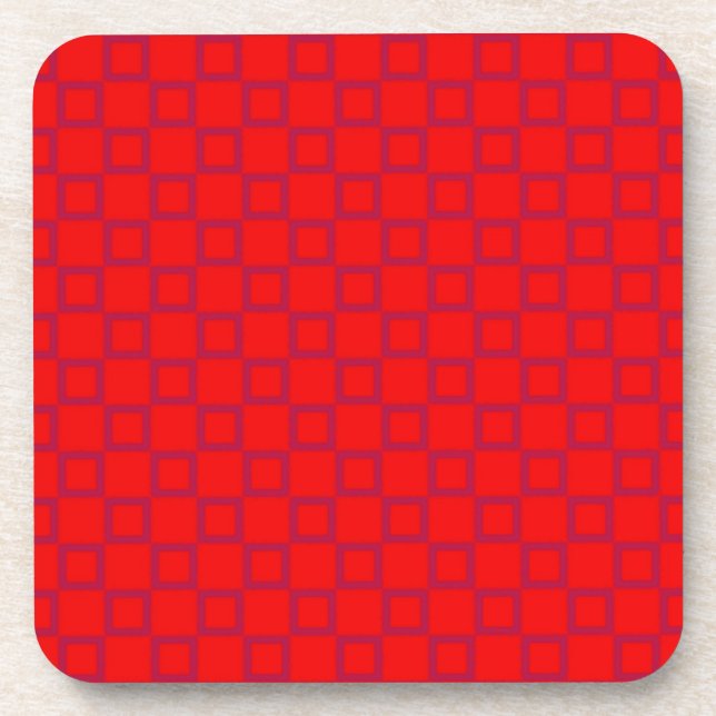Classical red purple Cork Coaster (Front)