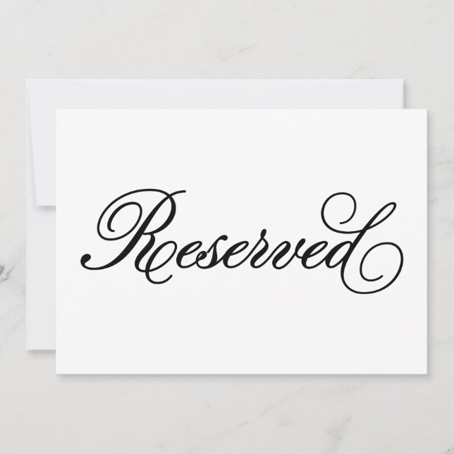 Classical | Reserved Wedding Sign (Front)