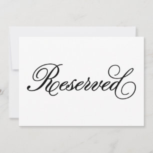 Classical   Reserved Wedding Sign