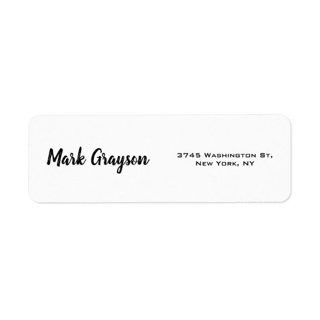 Classical Retro Stylish Handwritten Plain Elegant (Front)