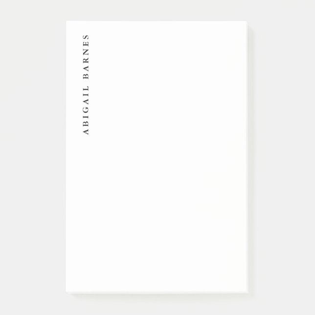 Classical Retro White Minimalist Professional Post-it Notes (Front)