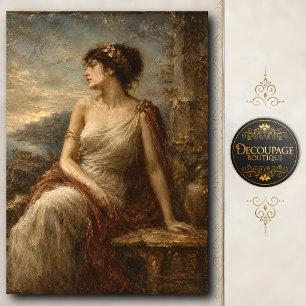 Classical Roman Lady at Sunset Terrace Tissue Paper