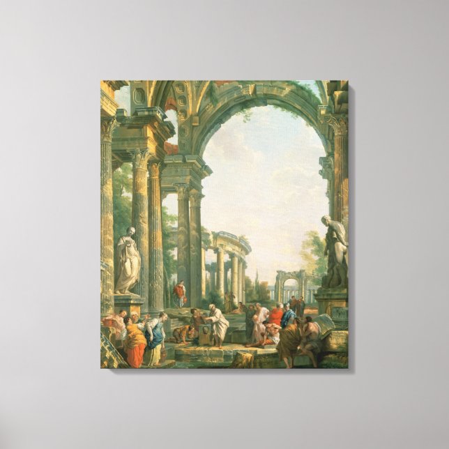 Classical ruins, 18th century canvas print (Front)