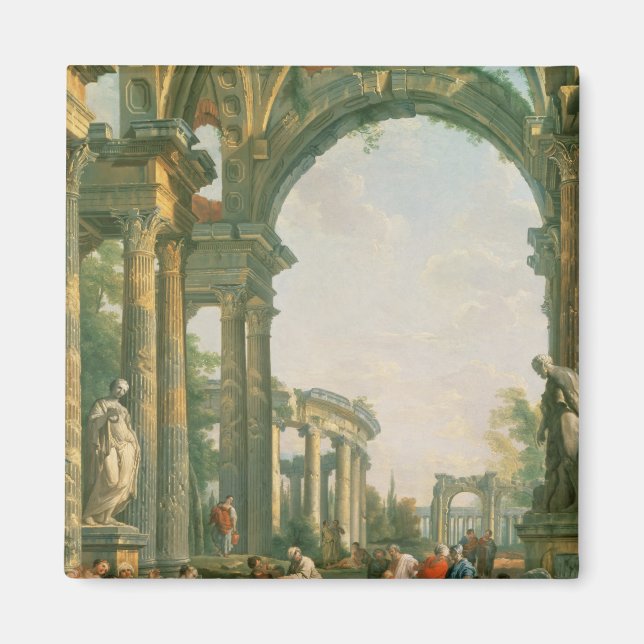 Classical ruins, 18th century magnet (Front)