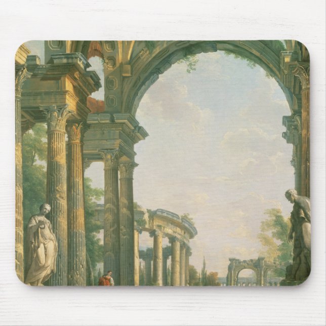Classical ruins, 18th century mouse mat (Front)