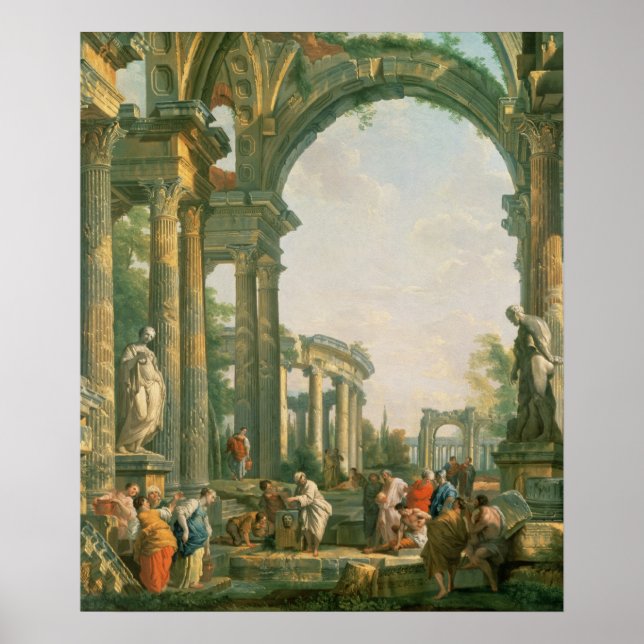 Classical ruins, 18th century poster (Front)