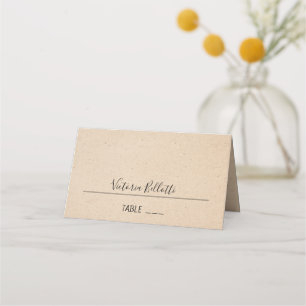 Classical Seating Place Card - kraft paper