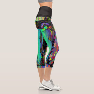 Classical Stained Glass Capri Leggings