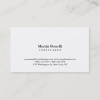 Classical Style Stylish Consultant Business Card