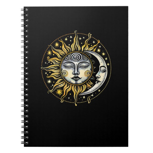 Classical style Sun&Moon&Star Divination Astrology Notebook (Front)