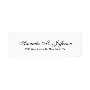 Classical Stylish Script Elegant Black White