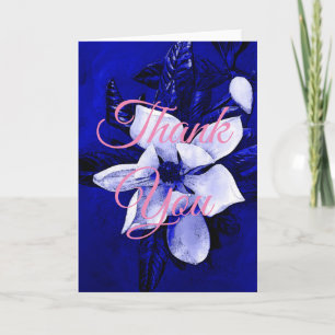 Classical Thank You Blue Pink Professional Card