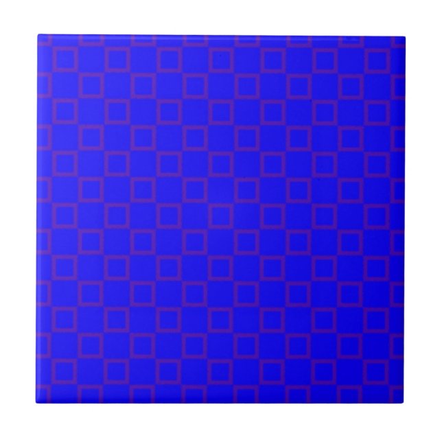 Classical vibrant blue with purple Tile (Front)