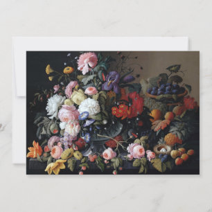 Classical Vintage Flower Art Painting Card