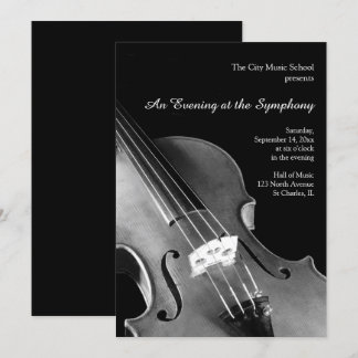 Classical Violin Symphony Recital Invitations