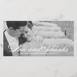 Classical   Wedding Thank You Photo Card