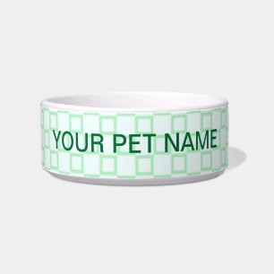 Classical white and mint green Pet Bowl