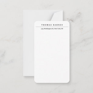 Classical White Minimalist Plain Elegant Card