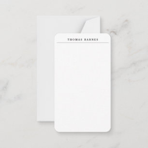 Classical White Minimalist Plain Elegant Card