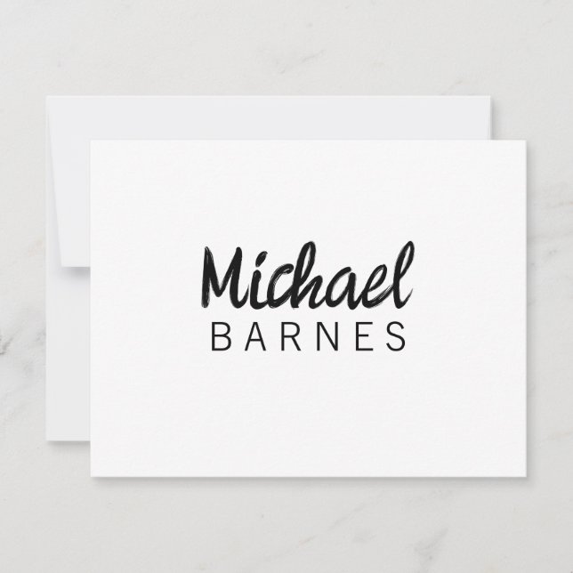 Classical White Minimalist Plain Elegant Card (Front)