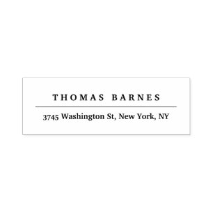 Classical White Minimalist Plain Elegant Self-inking Stamp
