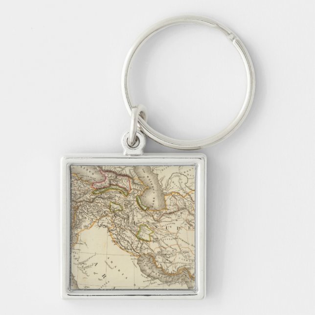 Classical World Eastern Hemisphere Map Key Ring (Front)