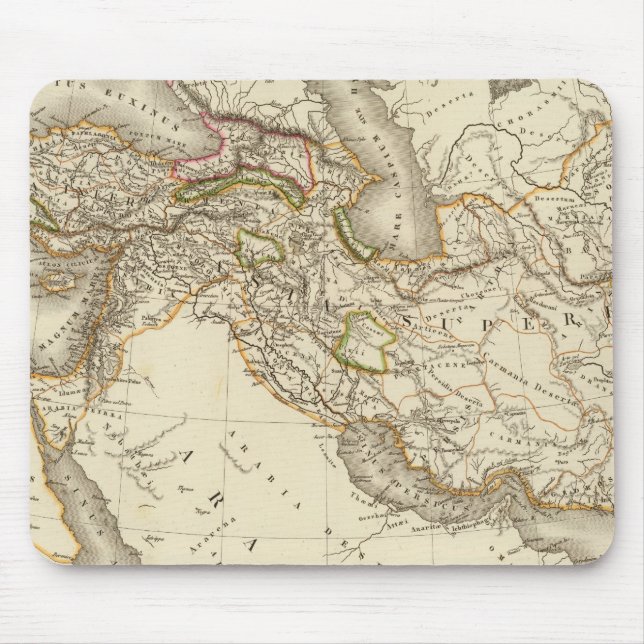 Classical World Eastern Hemisphere Map Mouse Mat (Front)
