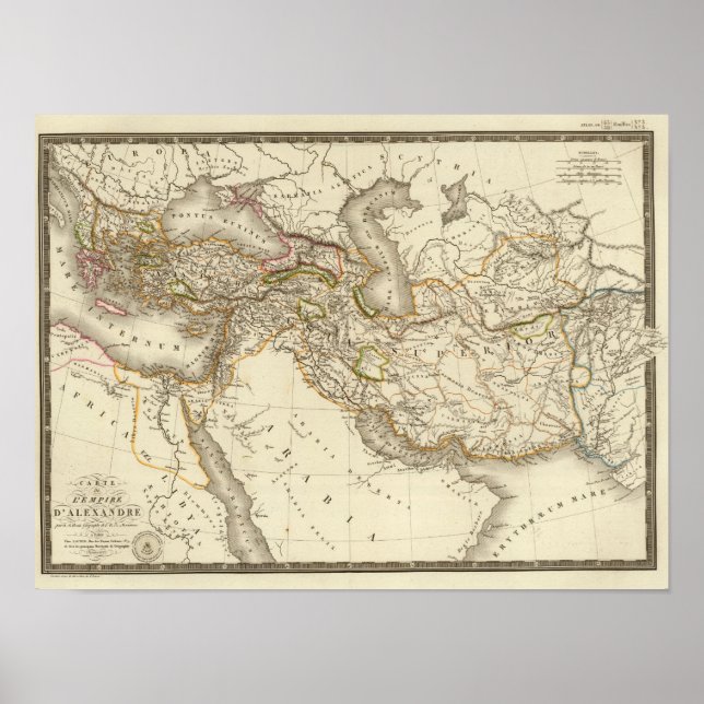 Classical World Eastern Hemisphere Map Poster (Front)
