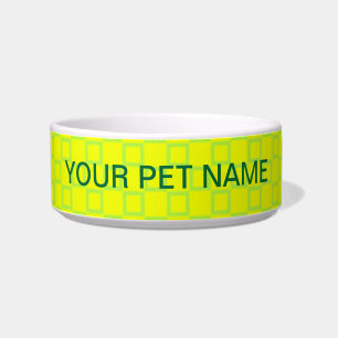 Classical yellow and mint green Pet Bowl