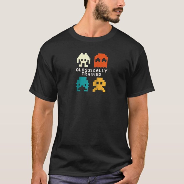 Classically Trained - Vintage Retro Gaming Raglan T-Shirt (Front)