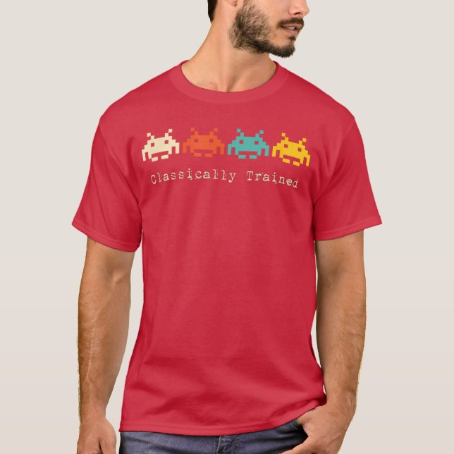 Classicallyrained 80s Retro Alien Invaders Space G T-Shirt (Front)