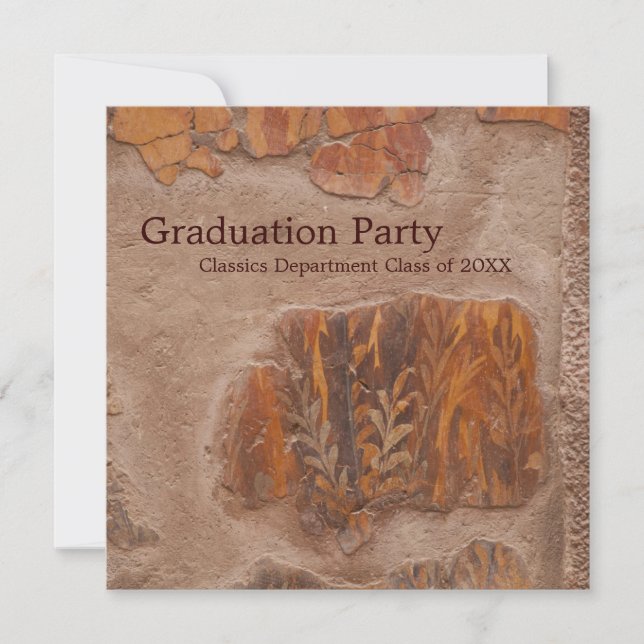 Classics Department Ruins of Pompeii Toga Party Invitation (Front)