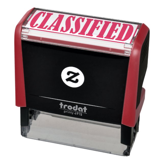 Classified Business Office Framed Simple Word Self-inking Stamp (Product)