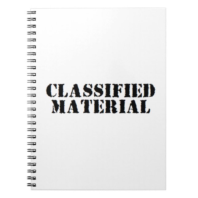 classified material notebook (Front)