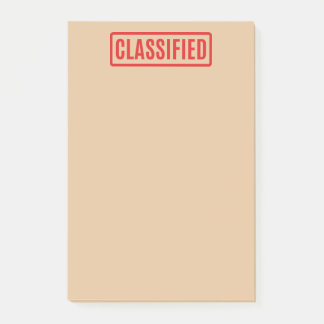 Classified Post-it Notes