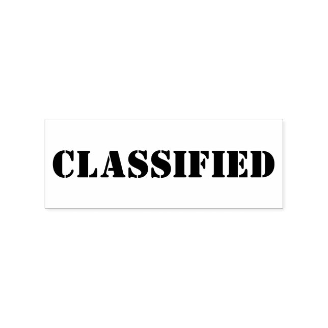 CLASSIFIED RUBBER STAMP (Imprint)