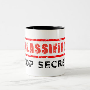 Classified Top Secret Two-Tone Coffee Mug