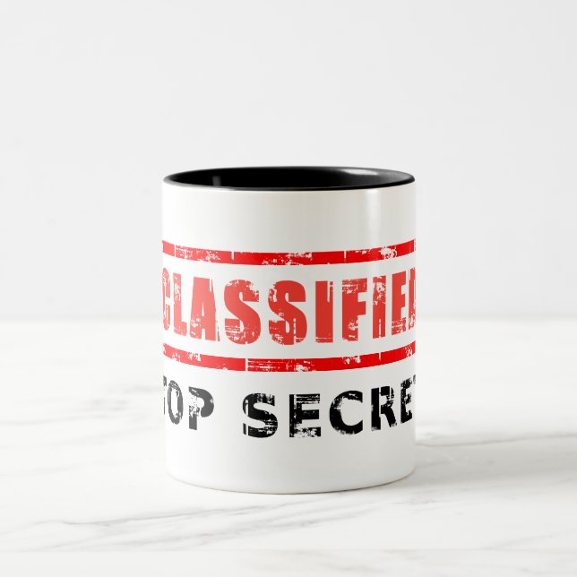 Classified Top Secret Two-Tone Coffee Mug (Center)