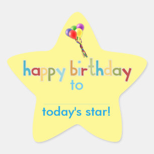 Classroom Birthday Star Stickers