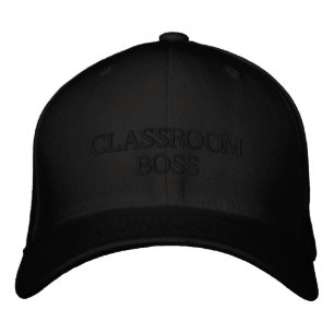 CLASSROOM BOSS Text Mark Clean Modern Design Embroidered Hat