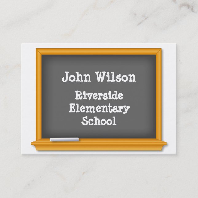 Classroom Chalkboard  Business Card (Front)